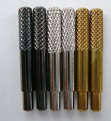 6 Cribbage Metal Pegs Black, Brass, Silver Professional  1/8" Holes New In Usa